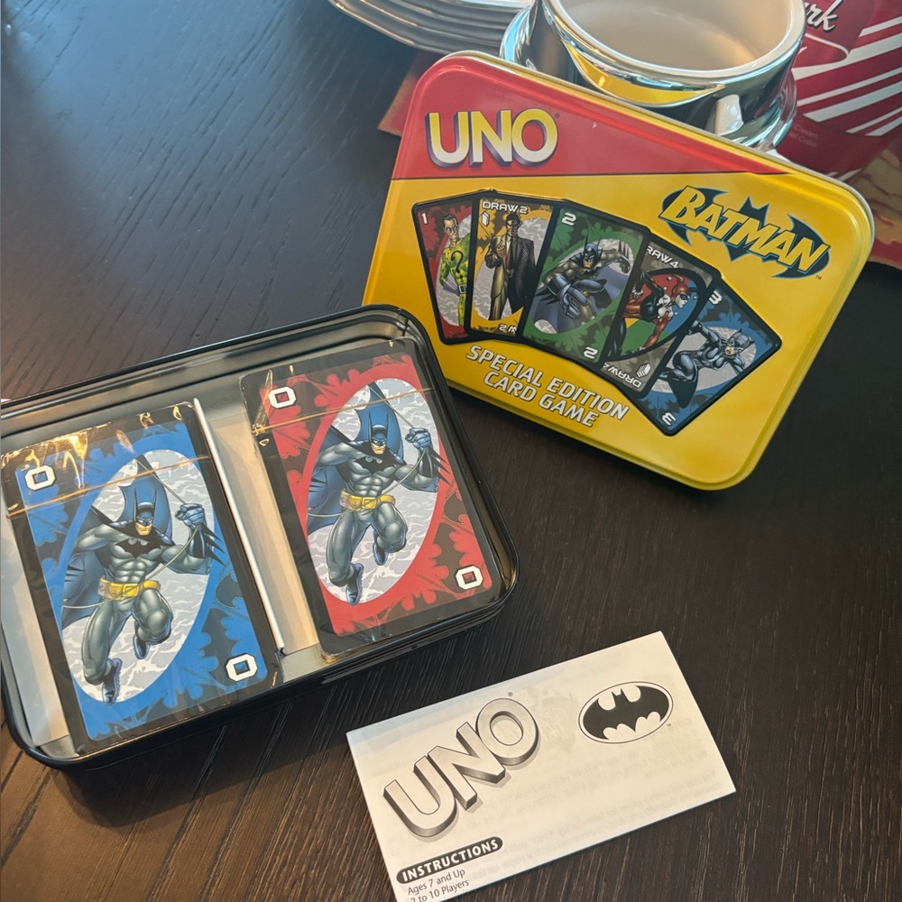 UNO Batman Special Edition cards NWT